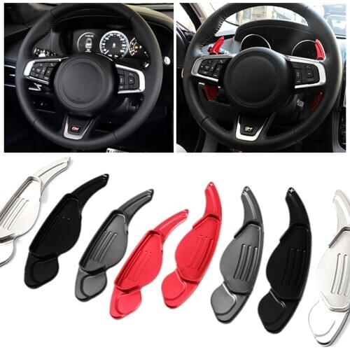Car Paddle Shift For Jaguar XF XE XJ F-PACE F-TYPE X760 X250 X260 X761 X351 Steering Wheel Shifter Extend Car Stickers Accessory