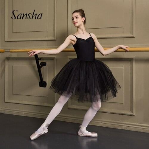 Sansha Adult Middle Length Ballet Tutu Skirt Three Layers Classic Girls Dance Dress TF1810