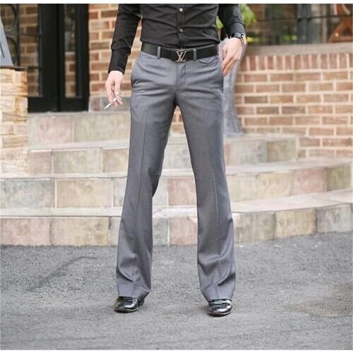 2021 New Korean version of flared pants Mens fashion casual pants slim suit pants Mens perfume dress pants Size 28-35 36