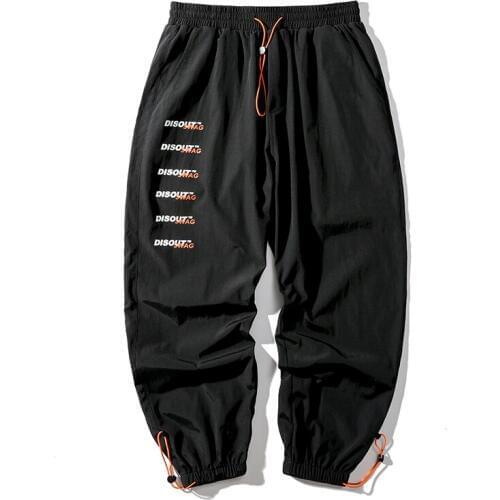 Men Harem Pants Streetwear Letters Printed Joggers 2020 Autumn Men Hip Hop Harajuku Drawstring Trousers