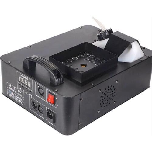 1500W Smoke Machine With 24X3W RGB LED Lights/Wireless Remote DMX512 Control Stage Fog Machine For Bar Disco DJ /Vertical Fogger