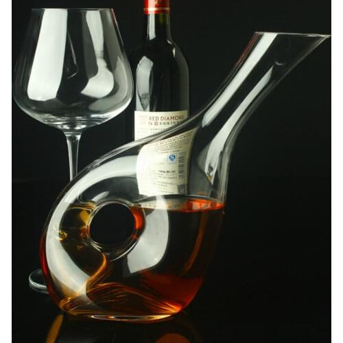 Lead-free Crystal Decanter Hollow Pot Snail Pot Decanter Wine Decanter Wine Decanter high quality Kitchen Dining Bar Appliance