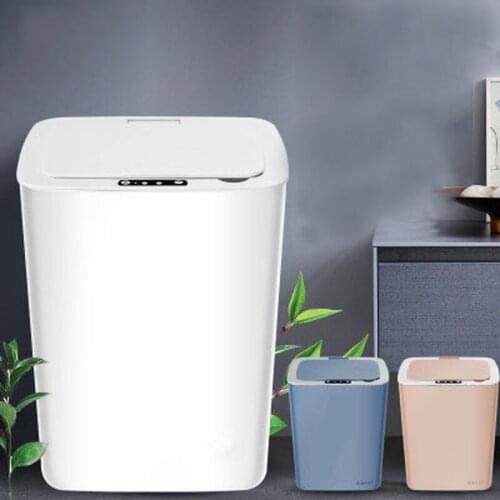 Intelligent household induction trash can high capacity plastic toilet waste bins fashion simple foot-operated rubbish bucket