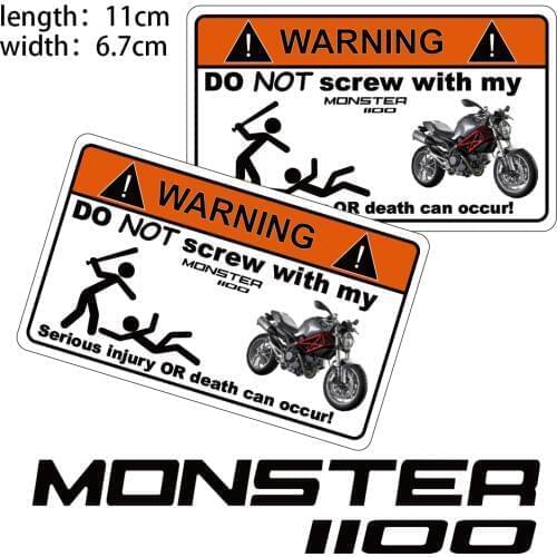 KODASKIN 2 Pieces Do Not Screw Warning Sticker Decal for DUCATI MONSTER 1100