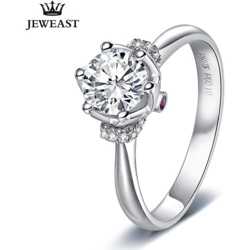 IDO Natural diamond 18K gold Pure Gold Ring Real 18K gold Solid Gold Ring Trendy Classic Party Fine Jewelry Hot Sell New 2019