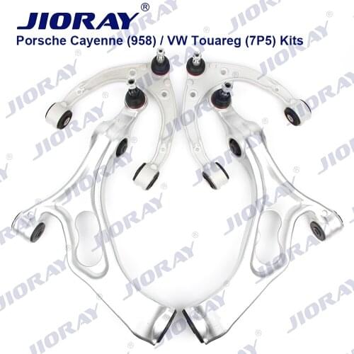 JIORAY Front Upper And Lower Control Arm Kits For Porsche Cayenne 958 92A VW Volkswagen 7P5 2010-2018