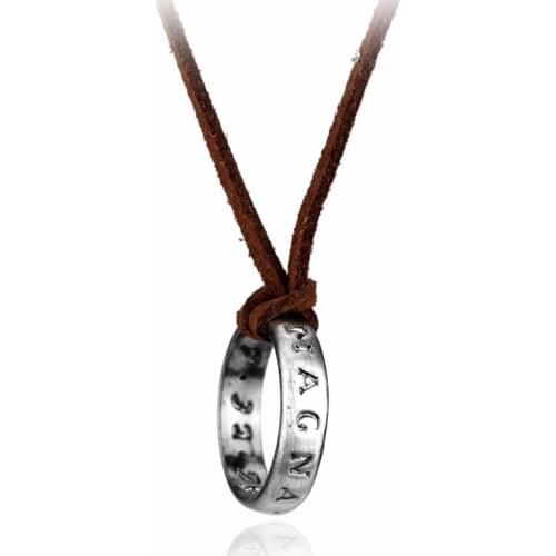 Fashion PS4 game Uncharted Necklace 4 A Thiefs End Nathan Drake necklaces Cord Long Necklace jewelry men Accessories