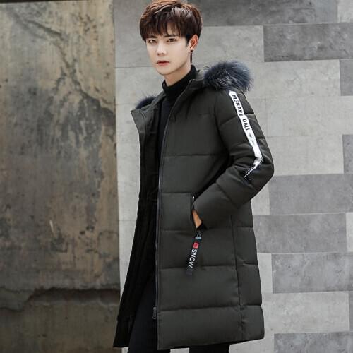 2020 Autumn Winter New Temperamented Casual Trend In The Long Hoodie With Plush Thickened Mens Cotton Clothing Homme