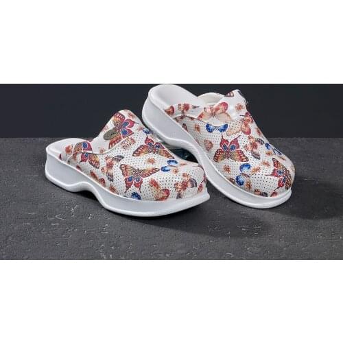 Butterfly Themed Orthopedic Classic Based Sabo Slippers Nurse Slipper Hospital Slipper Doctor Slipper Medical Sabo