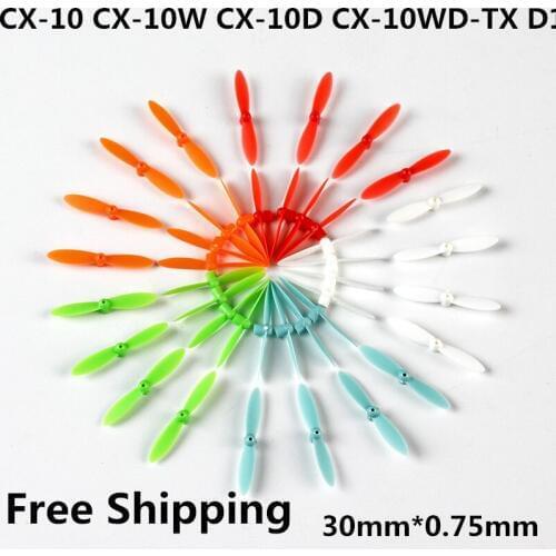 Rc Drone 30MM Props For Cheerson CX-10 CX-10W CX-10D CX-10WD-TX D1 Quadrocopter Spare Parts Mini Quadcopter Accessories Kits