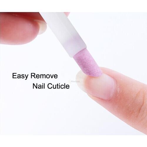 1pc Nail Art Cuticle Remover Rod Ceramic Pen Scrubs Cuticle Stick Stone skin Manicure Tools
