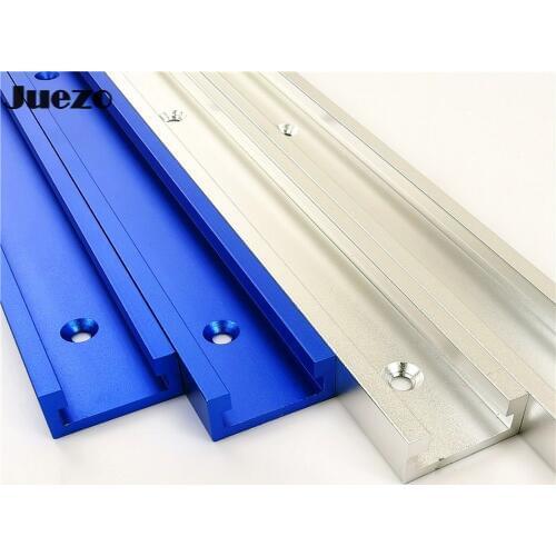 Aluminium Alloy T-track Slot Miter Track Jig Fixture for Router Table Bandsaws Woodworking DIY Tool Length 300/400/500/600/800MM