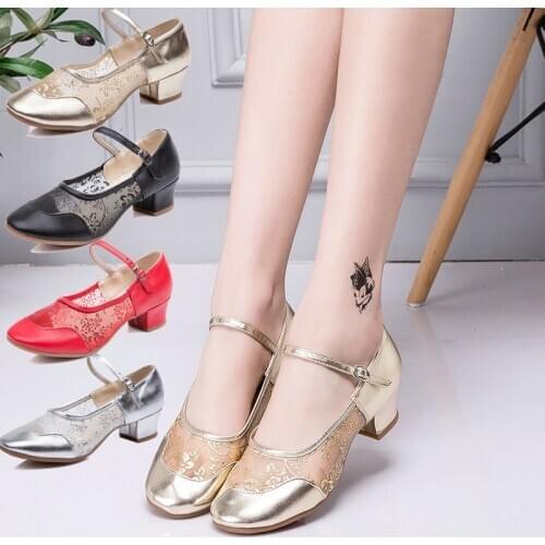 New Professional Womens Latin Dance Shoes Ladies Salsa Tango Rumba Dance Shoes Womens Ballroom Danceing Shoes High heel 4cm