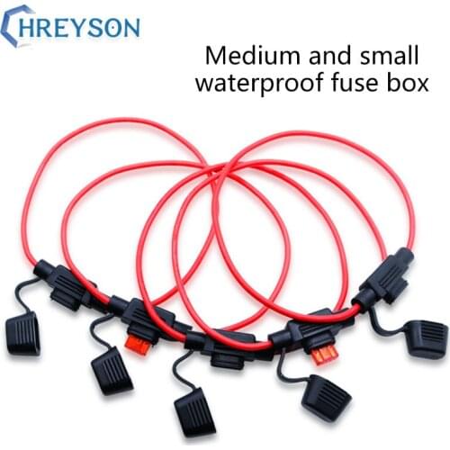 Waterproof Rubber Fuse Box, Medium And Small Car Fuse Socket, Fuse Box With Cable, Car Fuse Base 1Pcs