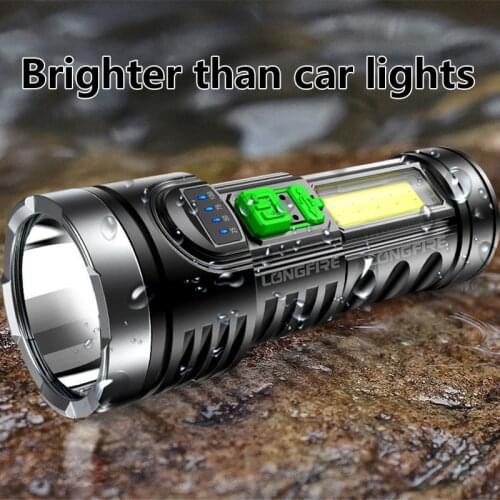 Flashlight Strong light Rechargeable Super Bright Special Forces Household Outdoor Portable and Versatile Led Spotlight torch