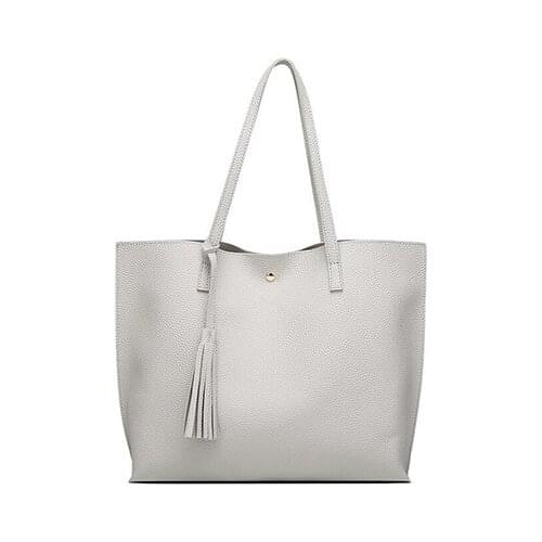 High Quality Women Messenger Bags Leather Casual Tassel Handbags Female Designer Bag Vintage Big Size Tote Shoulder Bag