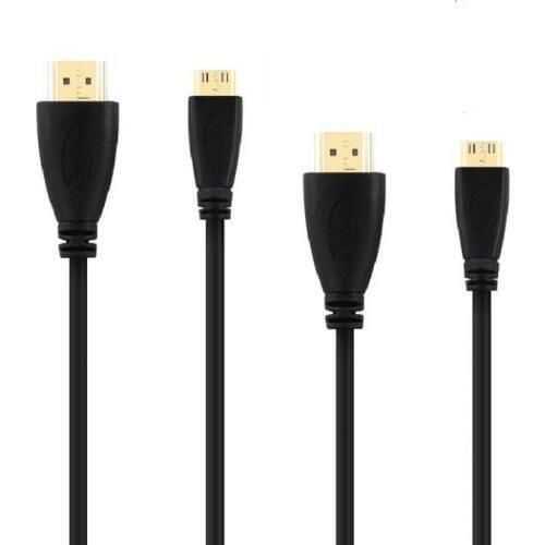 0.5m 1M,1.5m,2M,3M,5M High speed Gold Plated MINIHDMI cable Plug Male-Male Cable 1.4 Version 1080p 3D for TABLETS DVD