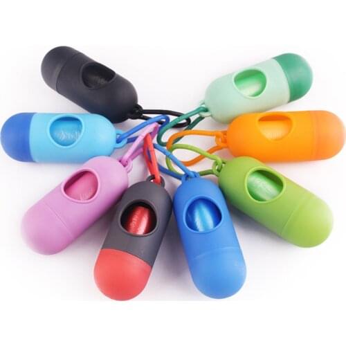 1 Pcs Pet Dog Poop Bag Dispenser Waste Garbage Holder Dispensers Poop Bags Set Pets Dogs Trash Cleaning Dog Toy Supplies