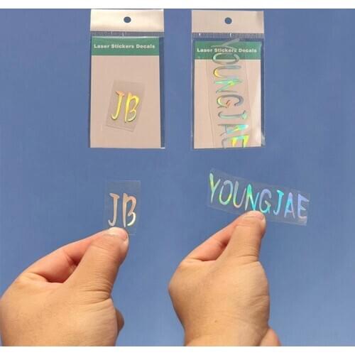 100PCS Holographic Silver Sticker Transparent Decoration Stickers Customized LOGO/Wedding stickers/Personalized stickers Labels