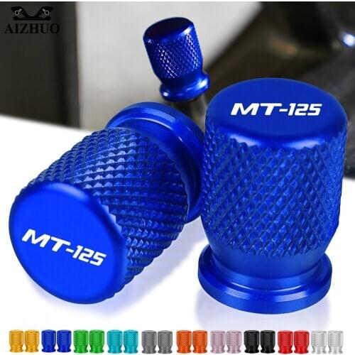FOR YAMAHA MT125 MT-125 2014 2015 2016 2017 2018 Motorcycle Accessories Tire Valve Air Port Cover Caps CNC Aluminum MT 125 LOGO