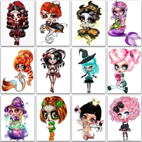 5D Diamond Painting Comics Sexy Girl Cartoon Mermaid Full Square&Round Diamond mosaic Diamond embroidery Cross stitch home decor