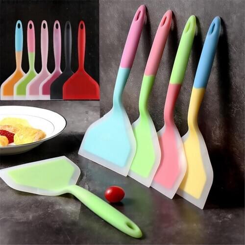 Non-Stick Pro Silicone Spatula Beef Meat Egg Kitchen Scraper Wide Pizza Shovel Food Wide Pizza Shovel Non-stick Cooking Utensils