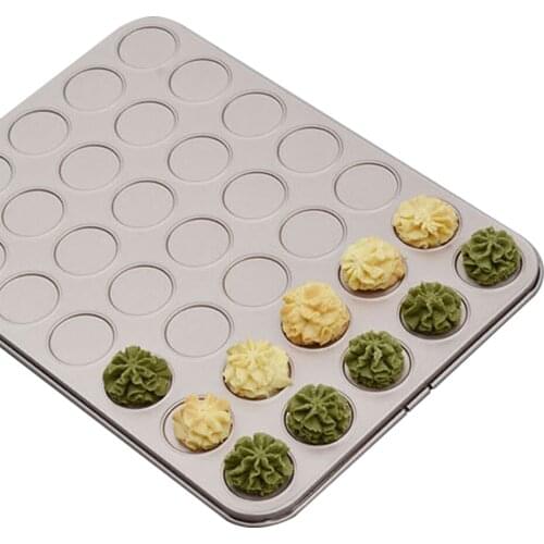 Premium Non-Stick Bakeware Baking Pan, Ideal for Macaron Kit, Cakes and Bar-Cookies, Carbon steel 35-Cavity
