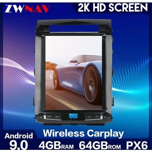 Car Audio Vertical screen Tesla Android 9.0 Car GPS navigation for TOYOTA LAND CRUISER LC200 2008-2015 Car Multimedia player BT