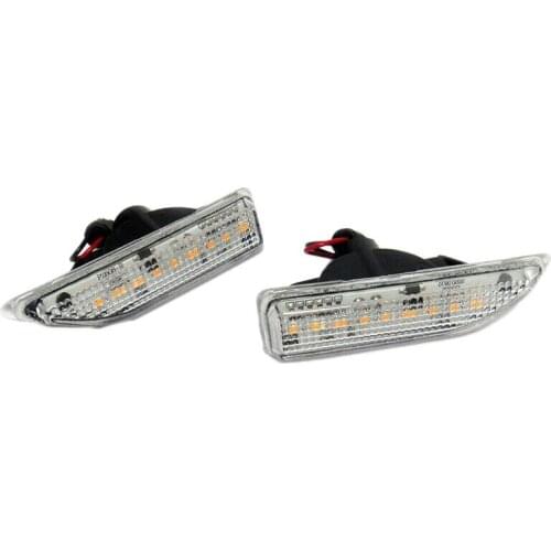 Car Dynamic Sequential LED Side Marker Light Turn Signal Lamp 2Pcs Clear Lens for MINI Countryman F60 2017-2020