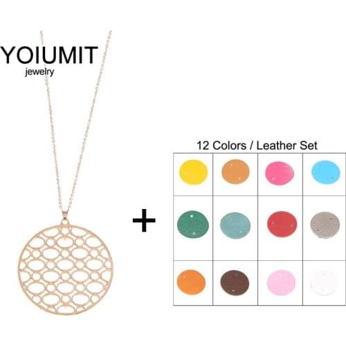 Cremo Rose Stainless Steel Necklace For Women Interchangeable Leather Jewelry Charm Pendant Necklace Women Necklaces & Pendant