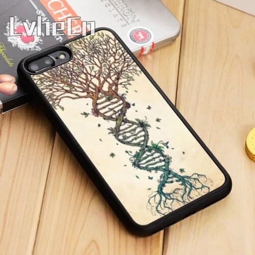 LvheCn DNA Tree Art Funda Phone Case Cover For iPhone 5 6 6s 7 8 plus 11 12 Pro X XR XS Max Samsung Galaxy S6 S7 edge S8 S9 S10