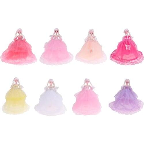 Girl Body Movable Ball Joint Doll Action Figure for Doll 1/6 Dolls 3D Eyes 5 Joints Fantasy Xmas Gift