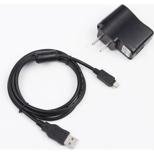 USB AC Power Adapter Battery Charger Cord For Olympus SZ-12 SZ-14 SZ-17 Camera