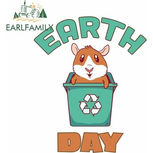 EARLFAMILY 13cm x 10.8cm for Earth Day Car Sticker Silhouette Family RV Motorcycle Helmet Decal Air Conditioner Vinyl Car Wrap