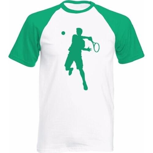 Cool tennis player printed mens T-shirt 2020 fashion high quality brand funny Fashion raglan Short Sleeve Top Tshirt