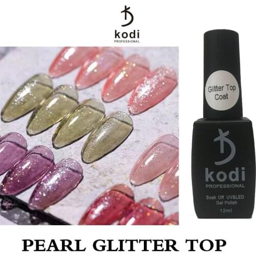 KODI Gel 12ml Pearl Nail Polish Glitter Iridescent Nail Polish Base Coat Top Coat Nail Art Varnish Manicure DIY Deisgn