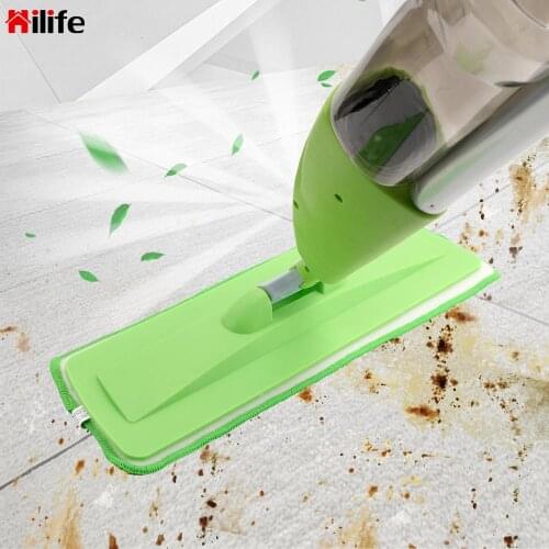 HILIFE Spray Mop Broom Set Lazy Mop with Reusable Microfiber Pads Home Cleaning Tool Household Magic Mop Wooden Floor Flat Mops