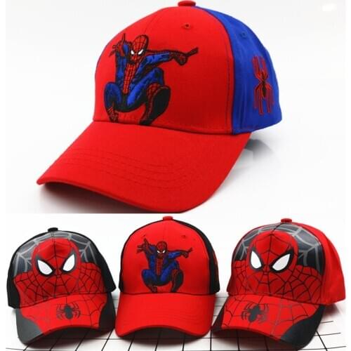 Spiderman Anime Disney Marvel superheroes Kids Hat Boys Girls Travel Caps anime movies Spider-man kids Caps Figure Gift Toys