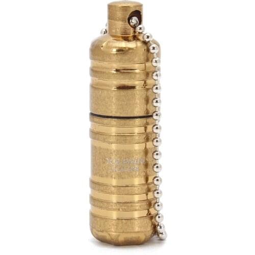 Key Chain Capsule Compact Kerosene Lighter Pocket Mini Gasoline Lighter Inflated Keychain Oil Lighter Outdoor Survival Tools