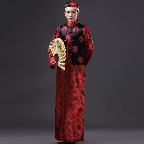 Groom Show Wo Mens Chinese Dress Mens Wedding Dress Costume Gown Chinese Gown Tang Suit