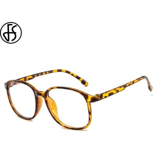 FS New Square Leopard Print Frame Anti Blue Ray Glasses Computer Glasses Women Men Eyewear Transparent Optical Eyeglasses