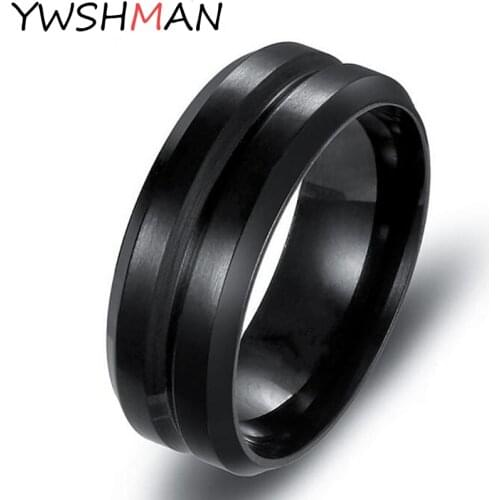 New 8mm Simple Mens and Womens Rings Stainless Steel Scrub Couple Ring Wedding Party Gifts Neutral Fashion Jewelry