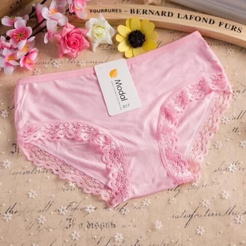 Briefs underwear panties Modal women 2020 new arrival fashion wholesale solid color lace lady girl plus size vestidos L XL XXL