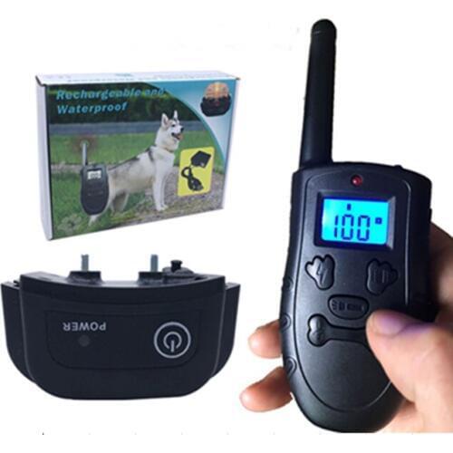 PT183L Dog Training Collar 300m/330 Yard Electronic Device Rechargeable Waterproof with Safe Beep Vibration Shock for Dog