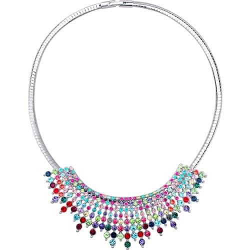 Tassels Necklace Pendant Crystals from Swarovskir Fashion Chain Choker Necklaces For Women Gifts Brand Jewelry