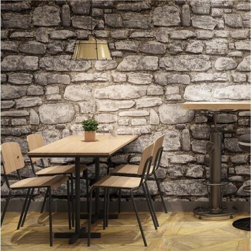 Papier peint 3D retro brick pattern brick wallpaper living room bedroom hot pot shop hair salon clothing store special wallpaper