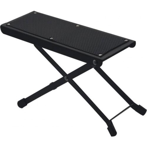 Guitar Footrest Stable Folding Metal 4 Position Height Adjustable Footrest for Instrument Playing Accessories