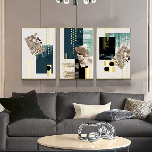 Frameless Nordic Living Room Simple Poster Home Decoration Sofa Background Wall Abstract Printing Canvas Hanging Painting Core