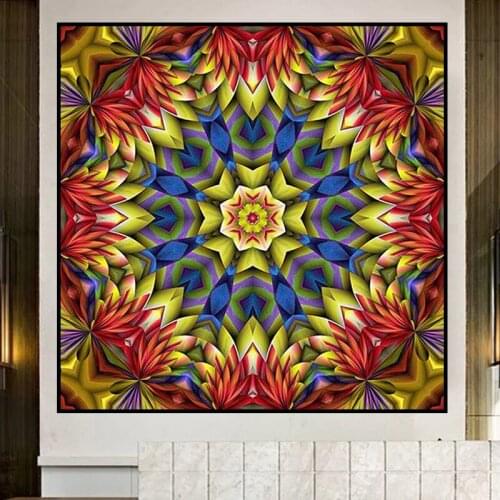 Sale 5D Full Square/Round Drill Diamond Painting Mosaic Mandala Flower DIY Diamond Embroidery Cross Stitch Crafts Kit Home Decor