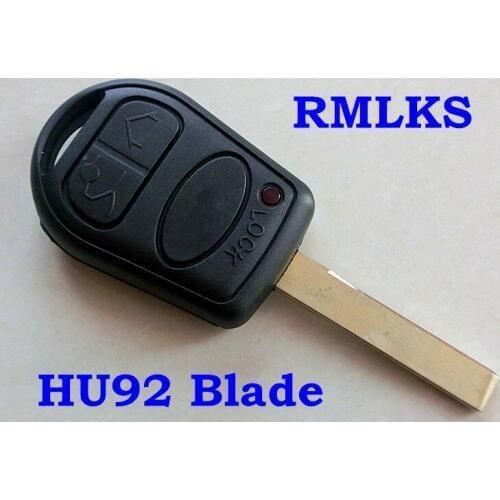 RMLKS Uncut HU92 Blade Remote Car Key Shell Key Cover Fit For Land Rover 3 Button Replacement Car Key Case Key Fob